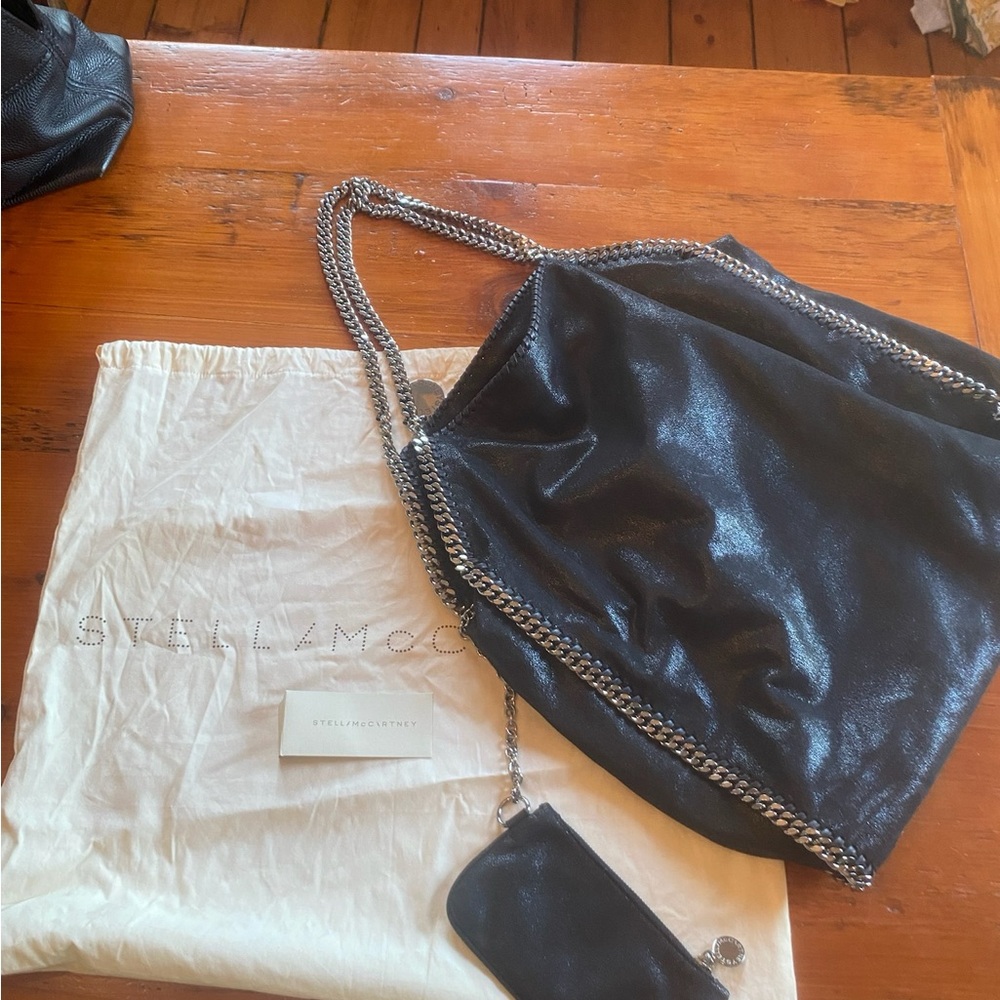 Stella McCartney Black Studded Shoulder Bag